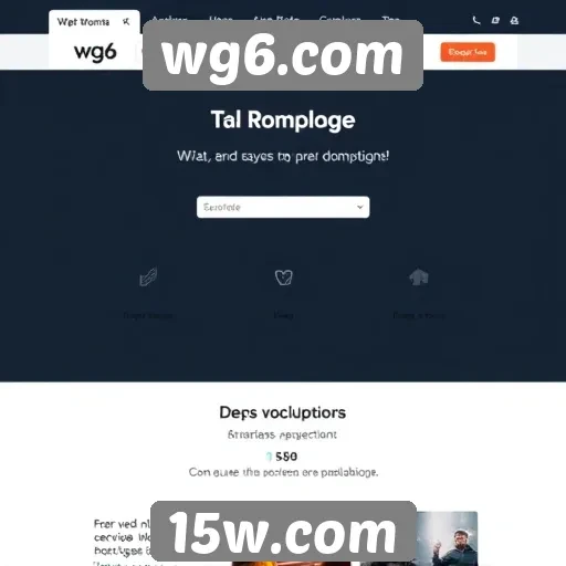 Análise da interface de usuário do site wg6.com